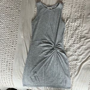 Mini body con dress with side twist